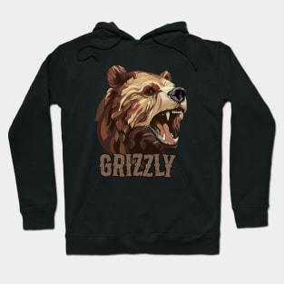 Dangerous grizzly bear. Hoodie